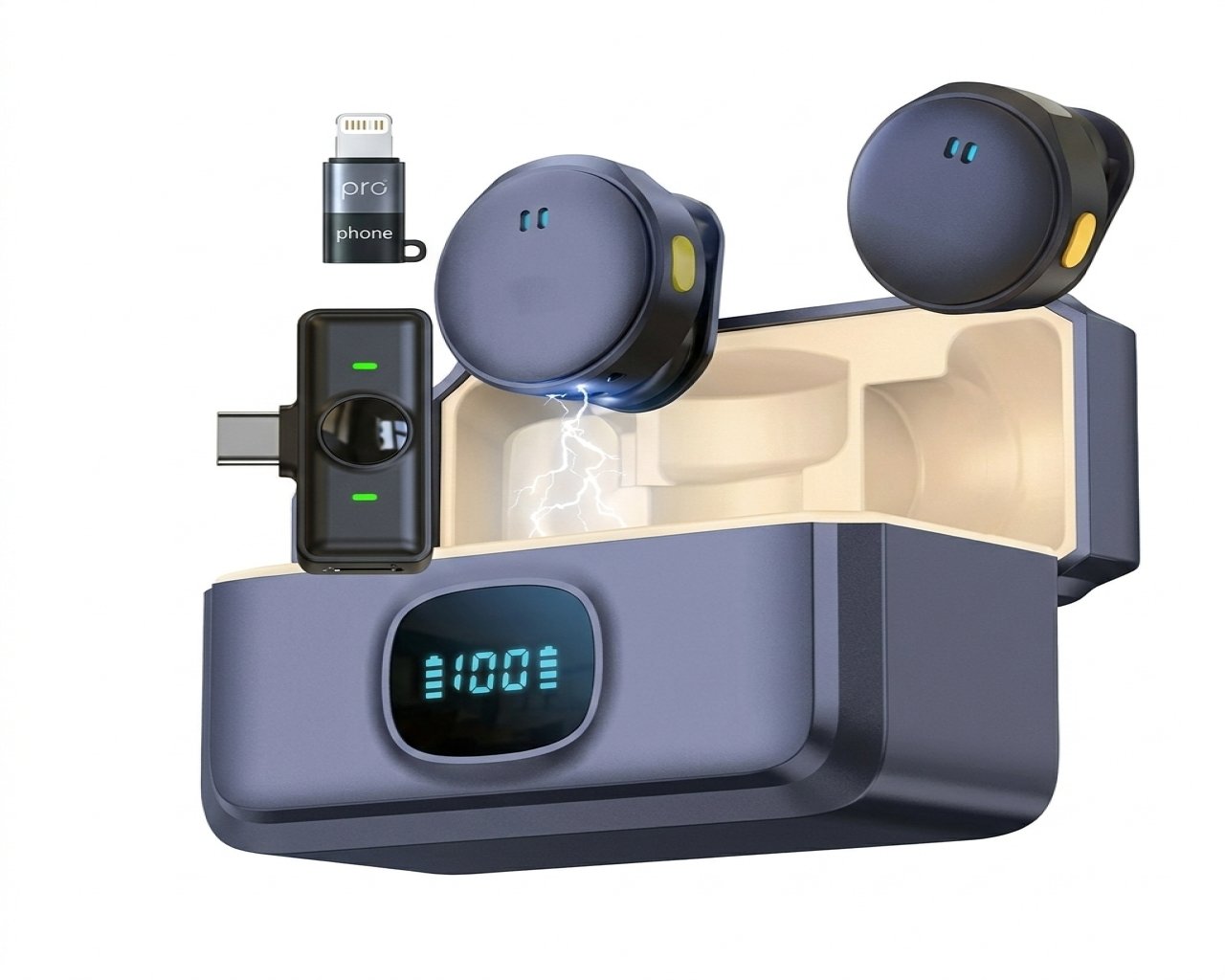 MICROFONO DOBLE CON IMAN