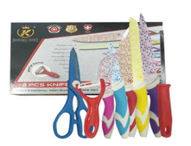 SET CUCHILLOS 8 PCS COLORES